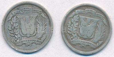 Dominika 1937-1944. 25c Ag (2xklf) T:2-
Dominican Republic 1937-1944.  25 Centavos Ag (2xdiff) C:VF...