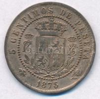 Spanyolország 1875. 5c Cu "VII. Károly" T:2
Spain 1875. 5 Centimos Cu "Charles VII&q...