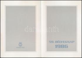 1986 Szász Endre (1926-2003) dedikálása , 59. bélyegnapi FDC-n, az általa tervezett bélyegekkel