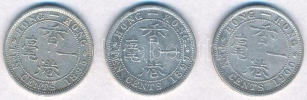 Hong Kong 1895-1900. 10c Ag "Viktória" (3xklf) T:2,2- ph.
Hong Kong 1895-1900. 10 Cents A...
