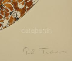 Takács Pál (1932-): Karácsony. Szitanyomat, papír, jelzett, üvegezett keretben, 44×32 cm