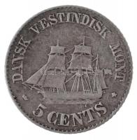 Dán Nyugat-India 1859. 5c Ag "VII Frigyes" T:2-
Danish West Indies 1859. 5 Cents Ag "...