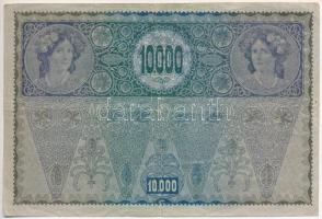 1918. 10.000K hátlap rajzos, "DEUTSCHÖSTERREICH" felülbélyegzéssel T:II