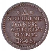 Dán Nyugat-India 1845. 10sk "VIII Keresztély" T:2-
Danish West Indies 1845. 10 Skilling A...
