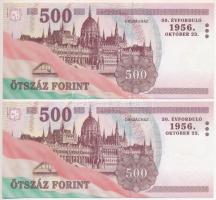 2006. 500Ft "50. évforduló 1956. október 23." "EC" sorozatjellel (2x) T:I,I-