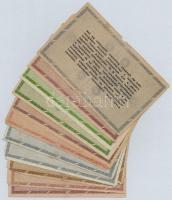 1946. 12db-os vegyes magyar adópengő bankjegy tétel, közte "amelyekNEK" T:III,III-