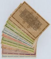 1946. 12db-os vegyes magyar adópengő bankjegy tétel T:III,III-