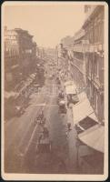 cca 1870 Boston utcakép. Eredeti keményhátú fotó / cca 1870 Boston street view photo 10x7 cm