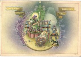 Boldog Ünnepeket! / Hungarian Christmas greeting card s: Bozó (EK)