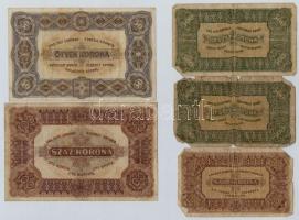 6db-os korona bankjegy tétel: 1920. 50K "Orell Füssli Zürich"+ 100K "Orell Füssli Zür...