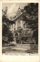 Budapest XI. Br. Eötvös József Kollégium, Könyvtár belső. Ménesi út 11-13. - 2 db régi képeslap / 2 ...