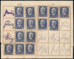 1932 A Német Nemzeti Néppárt tagsági kártyája bélyegekkel / Deutschnationale Volkspartei party book ...