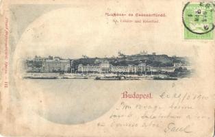 1900 Budapest II. Lukács és Császárfürdő. Divald 112. (Rb)
