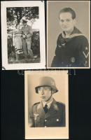 cca 1940 5 db német katonai fotó / German soldiers photos 10x14 cm