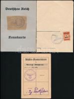cca 1940 Birodalmi okmányok, igazolvány, iskolai irat egyéb / German documents