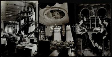 cca 1940 Budapesti vendéglők és vendéglősök, 6 db vintage fotó, 17,5×12 és 17×23 cm