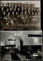 cca 1940 Budapesti vendéglők és vendéglősök, 6 db vintage fotó, 17,5×12 és 17×23 cm