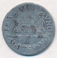 Mexikó 1768M 2R Ag "III. Károly" (6,39g) T:3
Mexico 1768M 2 Reales Ag "Charles III&q...