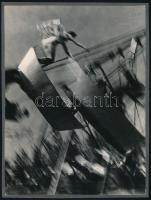 cca 1938 Hajóhinta, jelzés nélküli vintage fotó, kasírozva, 24x18 cm