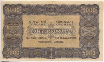 1923. 5000K T.W. jelöléssel, nyomdahely jelölés nélkül "40 FILLÉR NEGYVEN FILLÉR" felülbél...