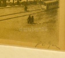 Helbing Ferenc (1870-1958): Bazilika. Rézkarc, papír, jelzett (más szignóval), üvegezett keretben, 1...