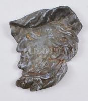 Wagner spiáter tálka, jelzés nélkül, kopott, 17,5x14,5 cm