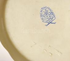 Herendi aranyfácános kistálka, kézzel festett, jelzett, apró kopásokkal, d: 8 cm