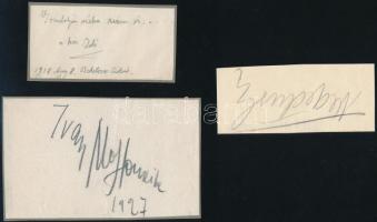 Aláírásgyűjtemény kivágásokon. Énekesek, cirkuszosok, Beketow cirkusz, Fritz Vogelstrom, Miller, Lil...