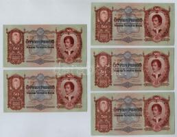 1932. 50P (5x) sorszámkövetők, nyomdai papírránc T:I Adamo P14