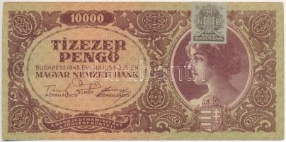 1945. 10.000P betűhibás "MNB" bélyeggel T:III szép papír