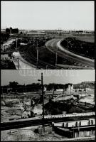 cca 1933 és cca 1970 Budapesti villamosok, 5 db vintage fotó + 2 db vintage negatívról készült mai n...