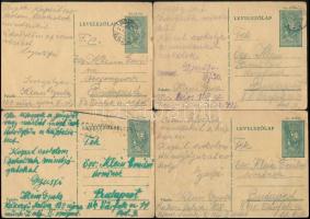 cca 1944 M. Kir. 108. munkaszolgálatos zászlóalj II. század tagjának 4 levelezőlapja