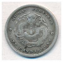 Kínai Császárság / Hunan Tartomány 1897-1899. 10c Ag (2,78g) T:2  Chinese Empire / Hunan Province 1897-1899. 10 Cents Ag (2,78g) C:XF