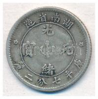 Kínai Császárság / Hunan Tartomány 1897-1899. 10c Ag (2,78g) T:2 
Chinese Empire / Hunan Province 1...
