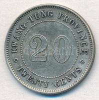 Kínai Császárság / Kwangtung Tartomány 1912-1920. 20c Ag (5,37g) T:2 
Chinese Empire / Kwangtung Pr...