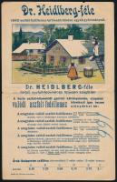 1905 Dr. Heidlberg-féle valódi aszfalt-fedéllemez illusztrált reklám Anisfeld József orosházi vaskereskedő számlájának hátulján