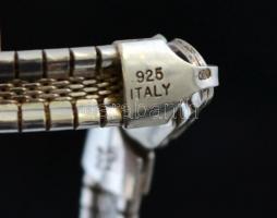 Ezüst(Ag) masszív meandermintás kígyó nyaklánc, jelzett, h: 40 cm, nettó: 26,7 g