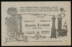 1922 Bp., Hammel Tivadar kályhakereskedő díszes számlája