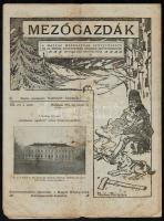 1913 Mezőgazdák. Magyar Mezőgazdák Szövetkezetének és az ennek kötelékében működő szövetkezetek hivatalos értesítője. Szerk. Harsány Oszkár. XX. évf. 2. sz., 1913. jan. 31. Korabeli reklámokkal, foltos, 12 p.