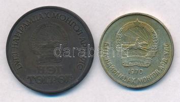 Mongólia 1970. 50m Cu-Ni + 1971. 1T Al-Br T:2
Mongolia 1970. 50 Mongo Cu-Ni + 1971. 1 Tugrik Al-Br ...