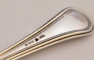Ezüst(Ag) fűszerkanál (egyik monogramos), 2 db, jelzett, h: 11,3 g, nettó: 31 g