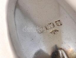 Angol ezüst(Ag) "keresztes" díszkanál, jelzett, h: 11,3 cm, nettó: 8,6 g