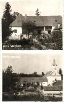 1935 Bánk, Evangélikus tanítólak, kert, Evangélikus templom és parókia. Sztanek Ede photo + Pü. pecsét