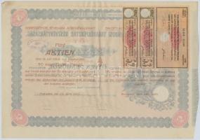 Budapest 1926. "Belvárosi Takarékpénztár Részvénytársaság" öt részvénye egyben 250P-ről (2...