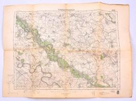 1940 Dunaszerdahely térképe, 1:75000, M. kir. honvéd térképészeti intézet, 63×47 cm
