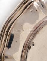 Ezüst(Ag) kerek poháralátét, 3 db, jelzett, d: 8 cm, nettó: 52,6 g