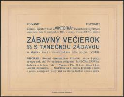 cca 1912-1921 Rózsahegy-Fonógyár, 3 db estélyi meghívó közte keleti álarcosbál is