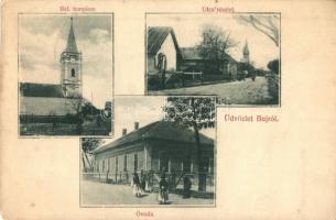 Buj, Református templom, utcakép, Óvoda (kis sarokhiány / small corner shortage)