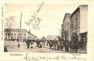 1901 Dunaföldvár, Erzsébet tér, Szigeti Mór üzlete. Kiadja Somló Manó