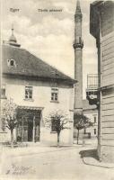 Eger, Török minaret, Gyógyszertár. Kiadja Özv. Wahl Adolfné (EK)